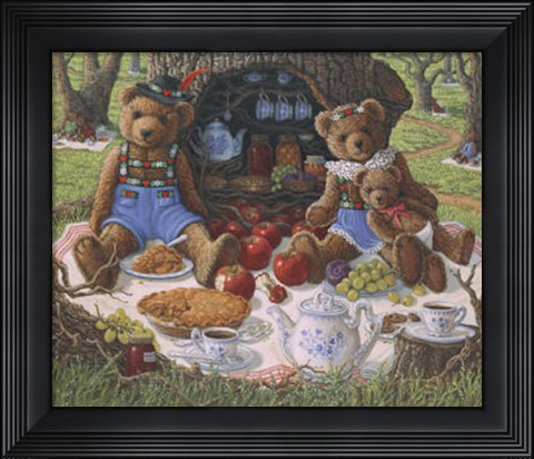 Framed Bentley&#39;s Family Picnic Print
