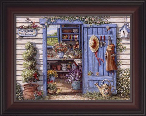 Framed Welcome To My Garden Print