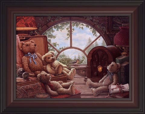 Framed Bears In The Attic Print