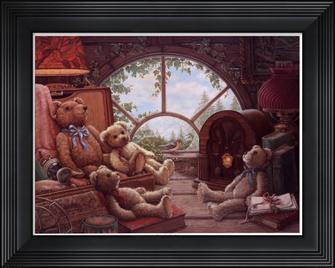 Framed Bears In The Attic Print