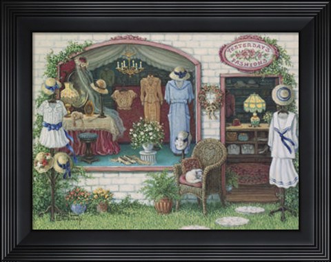 Framed Yesterday&#39;s Fashions Print