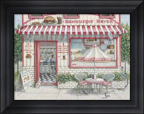 Framed Hamburger Haven Print