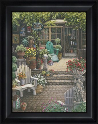 Framed Miss Trawick&#39;s Garden Shop Print