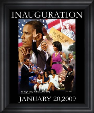 Framed Obama Inauguration: Living the Dream Print