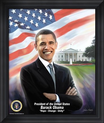 Framed President Barack Obama Print