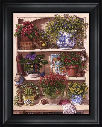 Framed Flower Cupboard Print