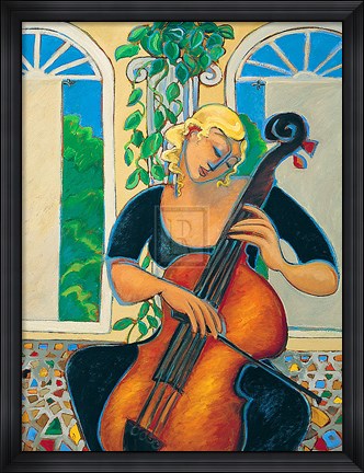 Framed Yellow Cello Print