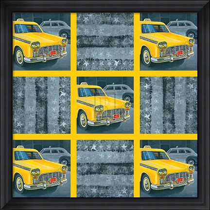 Framed Transporter Collage I Print