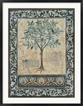 Framed Fresco Botanica I Print