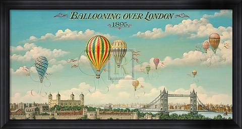 Framed Ballooning Over London Print
