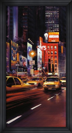 Framed Times Square at Night I Print