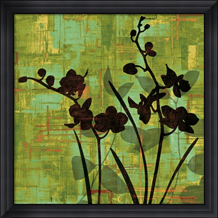 Framed Silhouette on Green Print