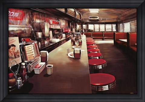 Framed Diner in Manhattan Print