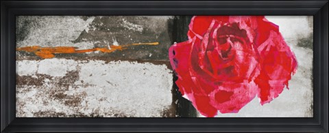 Framed Metallic Pop Flower I Print