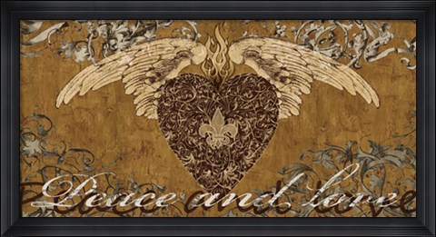 Framed Peace and Love Print