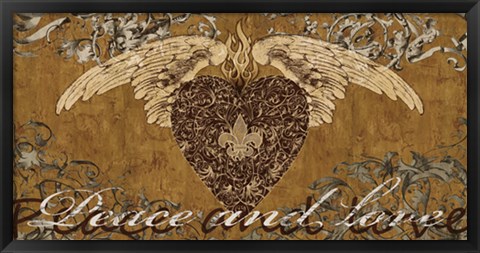 Framed Peace and Love Print