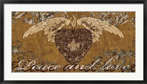 Framed Peace and Love Print