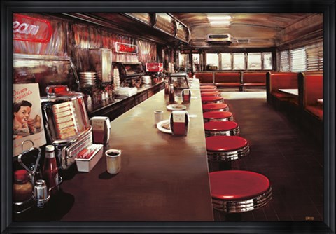 Framed Diner in Manhattan Print