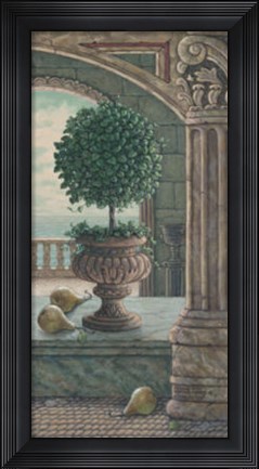 Framed Pears and Topiary Print