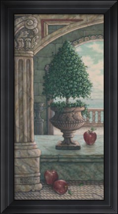 Framed Apple and Topiary Print