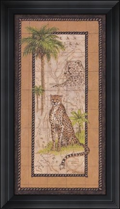 Framed Map With Cheetah Print