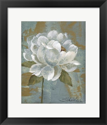 Framed Peony Tile I Print