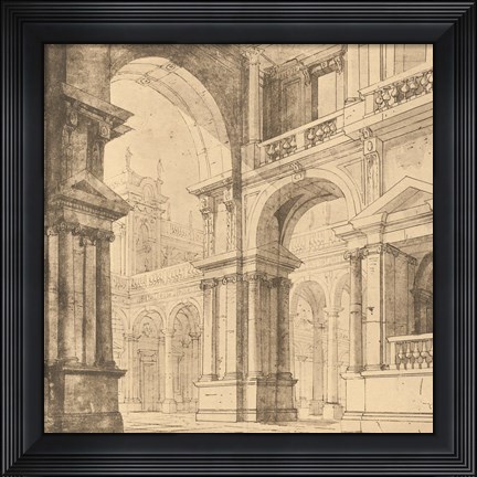 Framed Portico Antico I Print