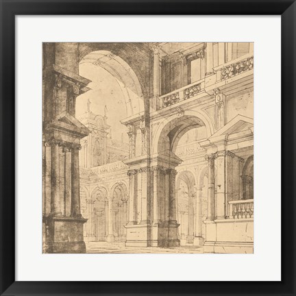 Framed Portico Antico I Print