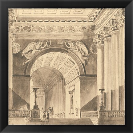 Framed Portico Antico II Print