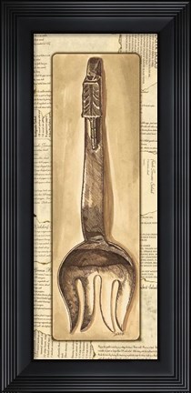 Framed Salad Fork Print