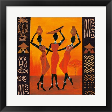 Framed Three Gatherers Print