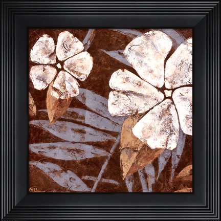 Framed Flowers on Chocolate II Print