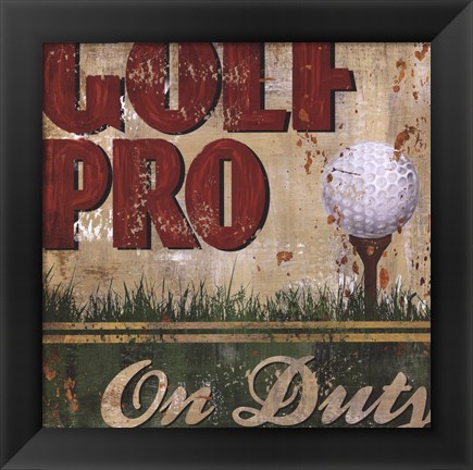 Framed Golf Pro Print