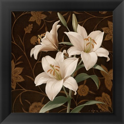 Framed Flores Elegante IV Print