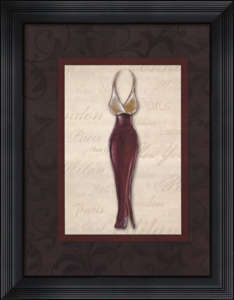 Framed Fashion Dress II Print