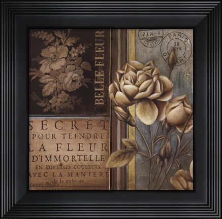 Framed Belle Fleur I Print