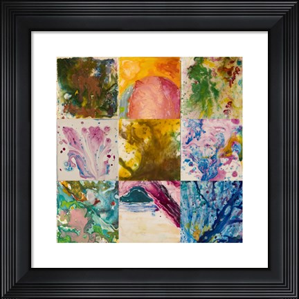 Framed Abstract 6 Panel Print