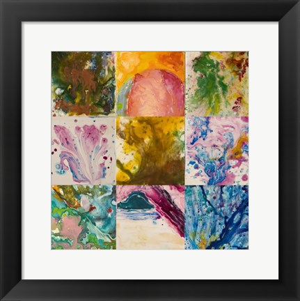 Framed Abstract 6 Panel Print