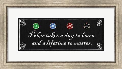 Framed Poker takes a day to learn and a lifetime to master Print