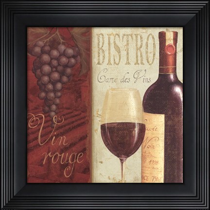 Framed Wine List I Print