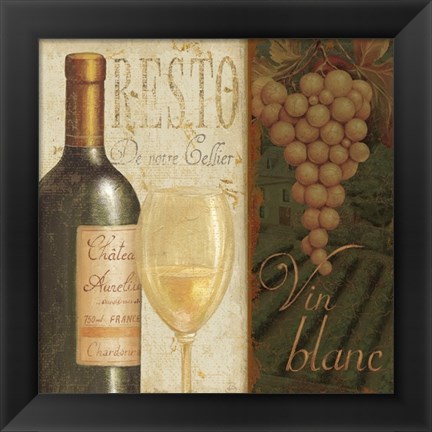 Framed Wine List II Print