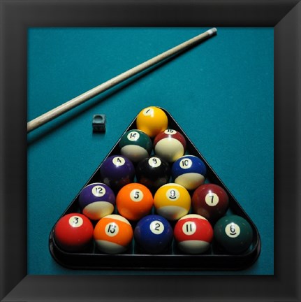 Framed Pool Table I Print