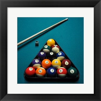 Framed Pool Table I Print