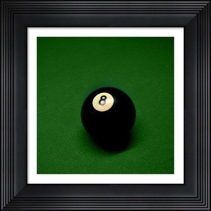 Framed 8 Ball on Green Print