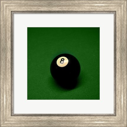 Framed 8 Ball on Green Print