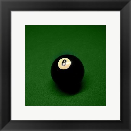 Framed 8 Ball on Green Print