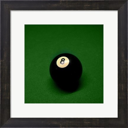 Framed 8 Ball on Green Print