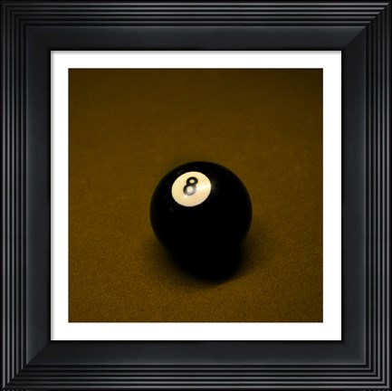 Framed 8 Ball on Brown Print