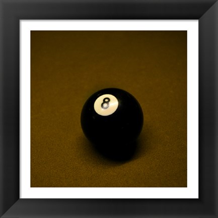 Framed 8 Ball on Brown Print