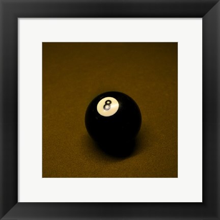 Framed 8 Ball on Brown Print